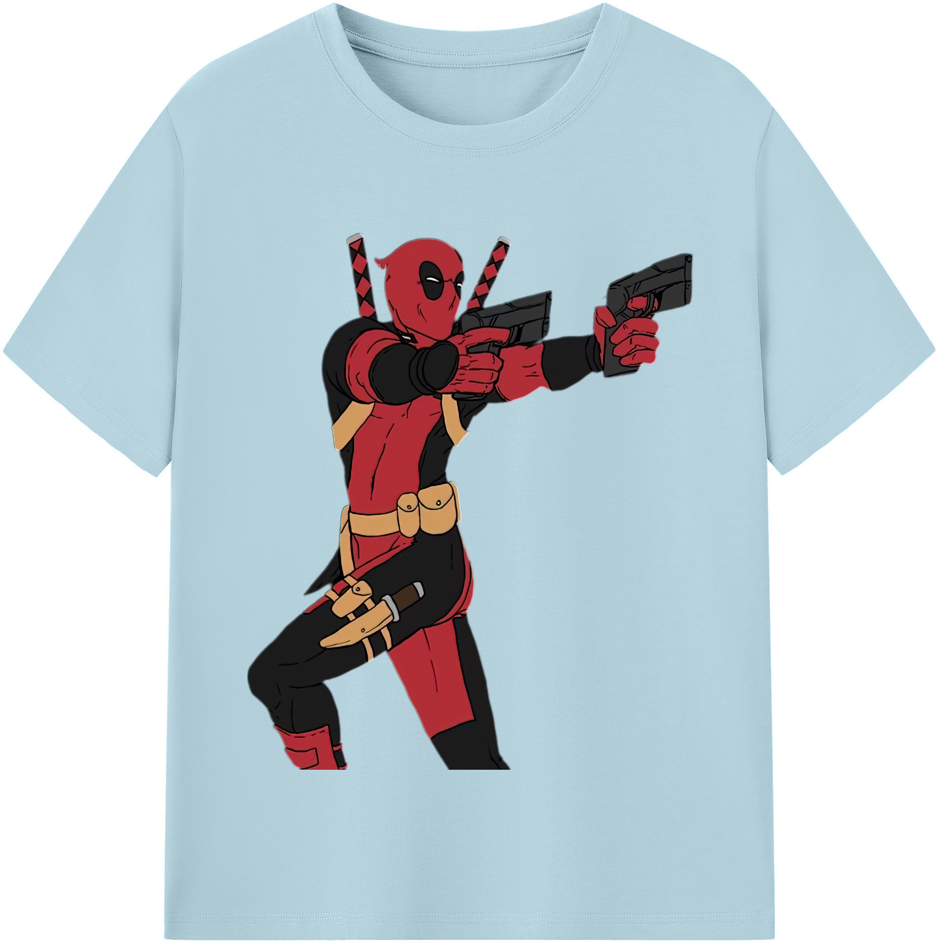 （画像用） Deadpool デッドプール 綿100％半袖Tシャツ（フロントプリント）